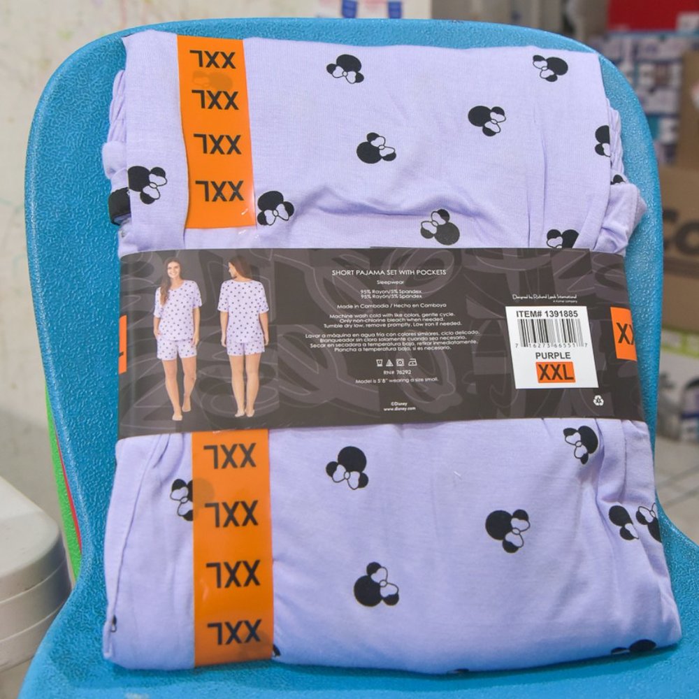 Purple Disney short pajama set with pockets - Picture 3 of 4
